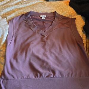 Athleta Women’s Retroterry V-Neck Mauve Sleeveless Sweatshirt